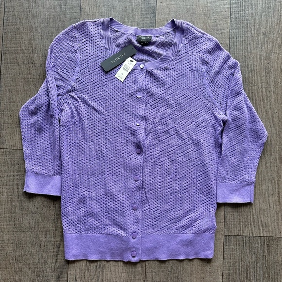 NWT Talbots purple cardigan size PL - Picture 1 of 7